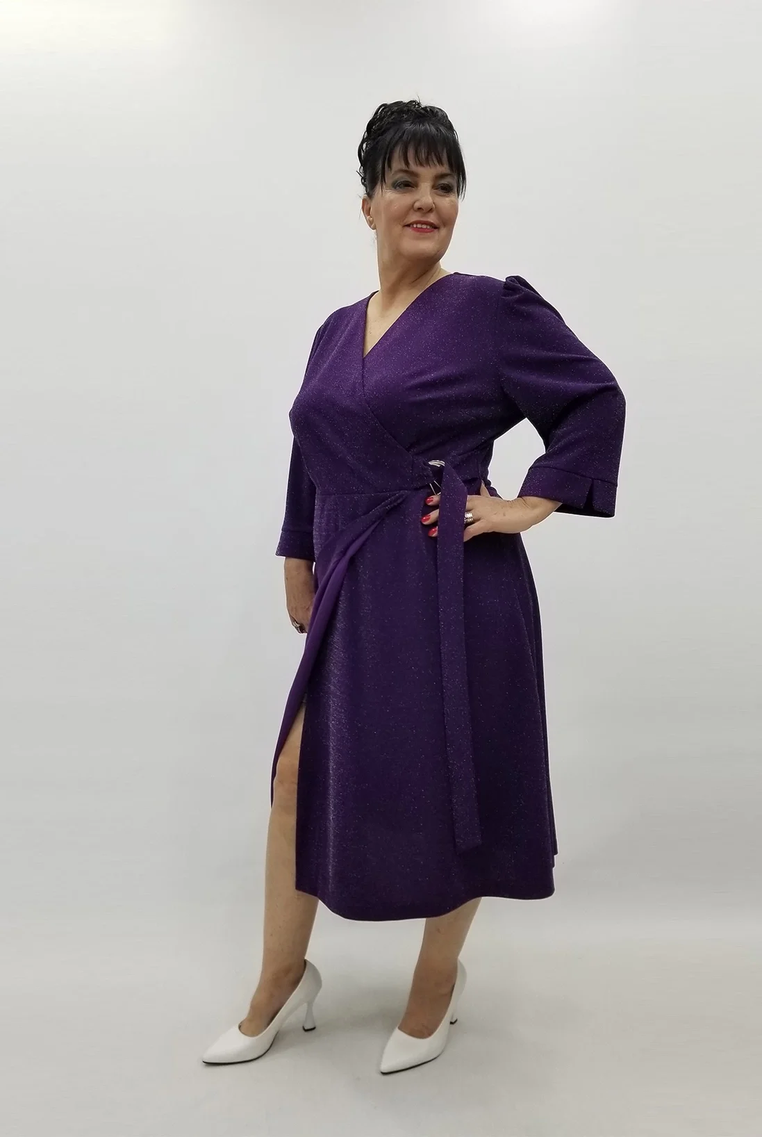 Miraggio Büyük Beden Elbise 99437 MOR