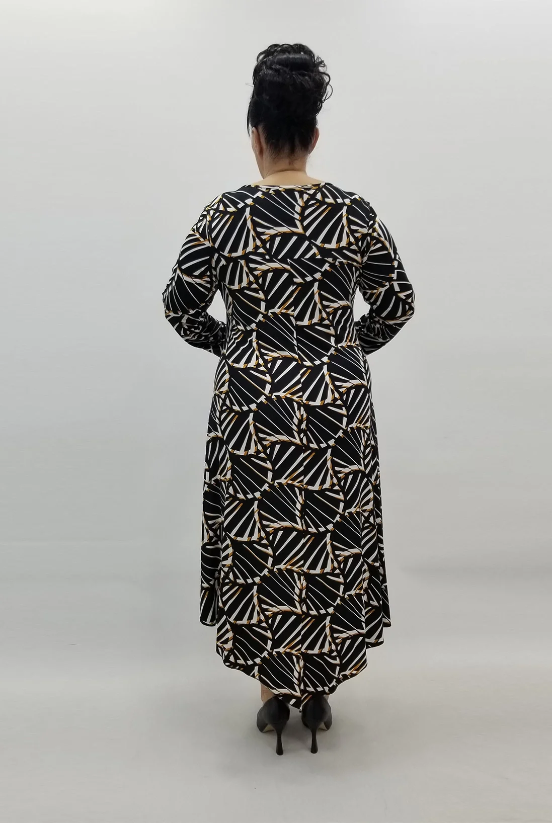 Miraggio Büyük Beden Elbise 99471 SİYAH/TABA