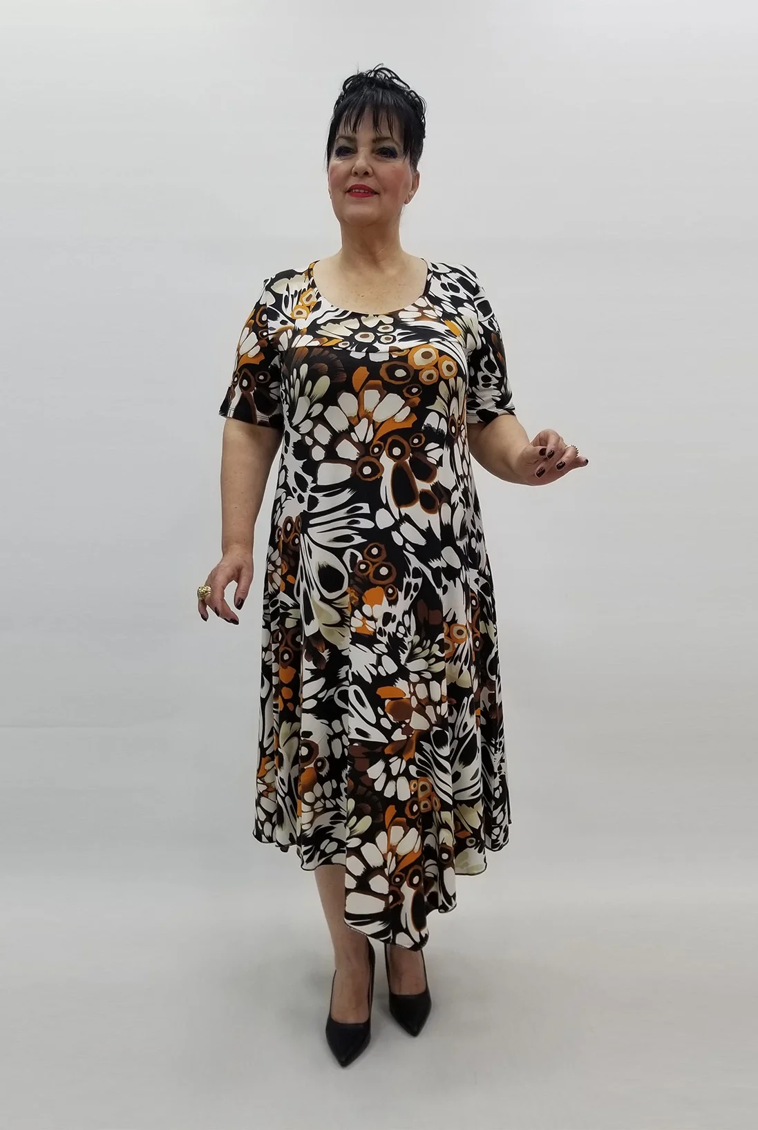 Miraggio Büyük Beden Elbise 99472 TABA