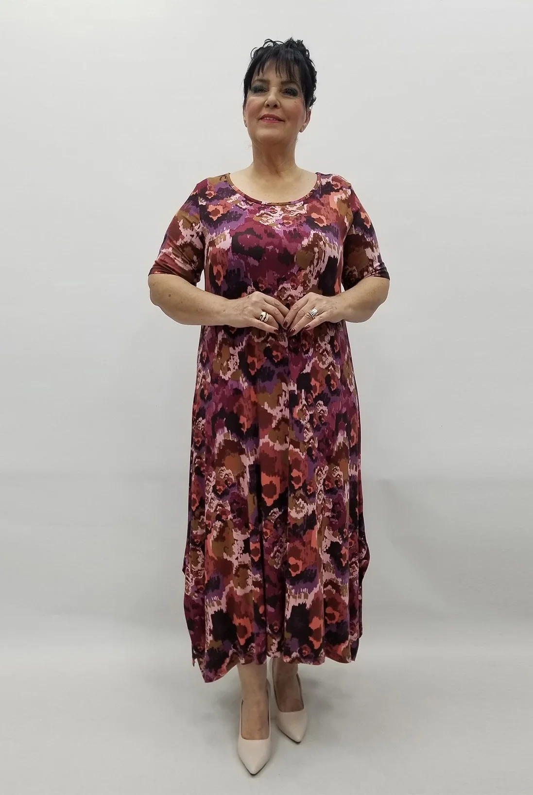 Miraggio Büyük Beden Elbise 99530 MOR