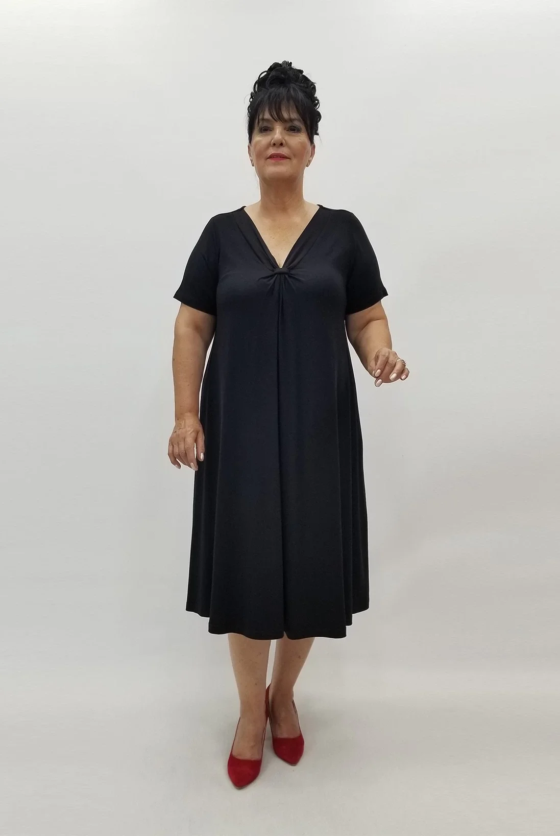 Miraggio Büyük Beden Elbise 99654 SİYAH