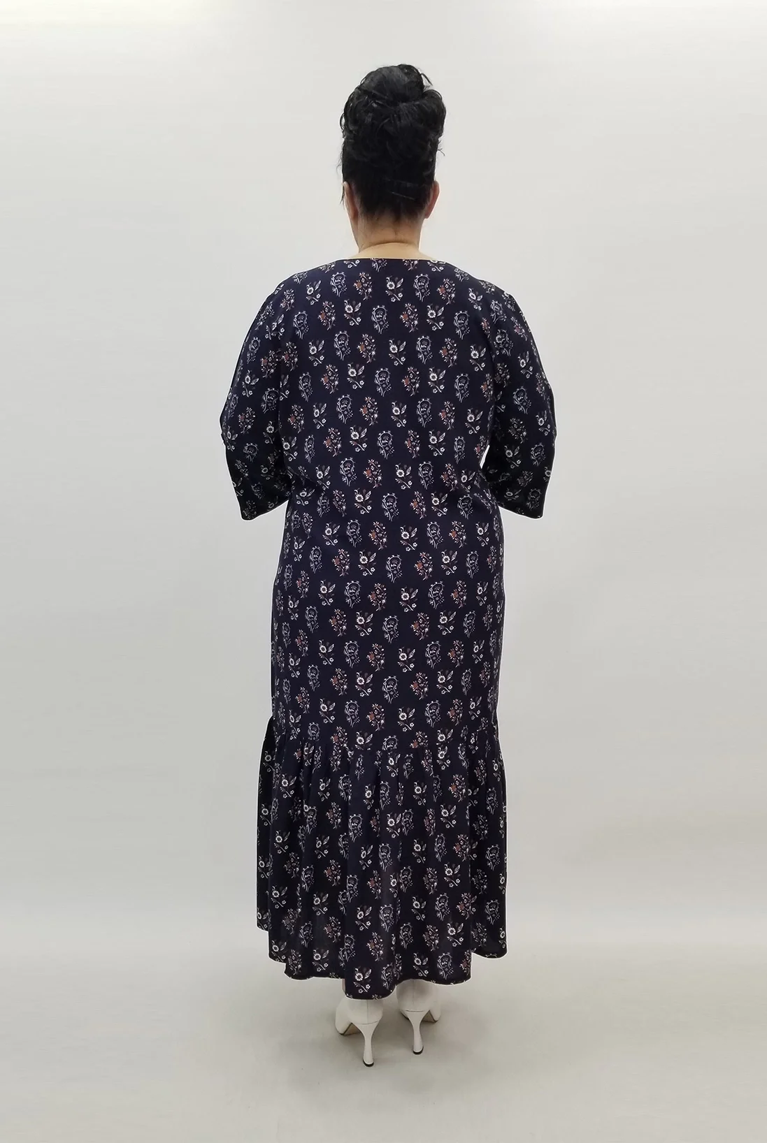 Miraggio Büyük Beden Elbise 99712 LACİVERT