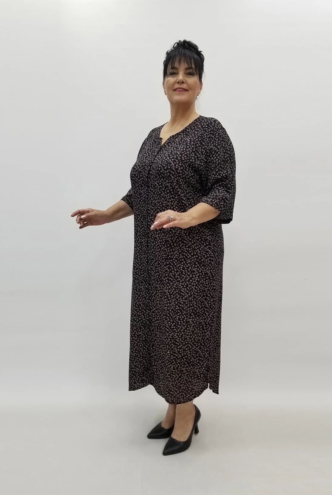 Miraggio Büyük Beden Elbise 99713 SİYAH