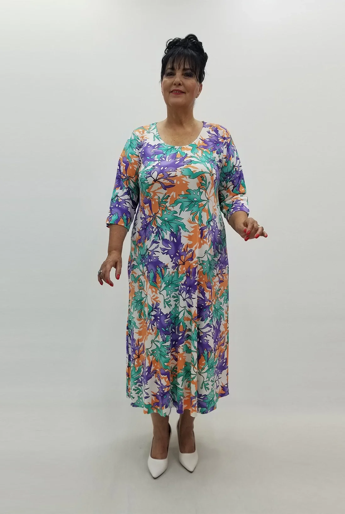 Miraggio Büyük Beden Elbise 99809 MOR