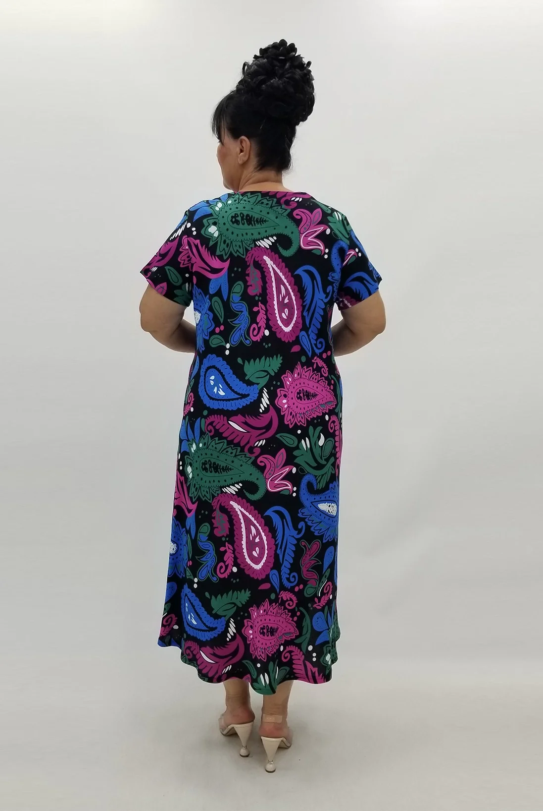 Miraggio Büyük Beden Elbise 99810 SİYAH/SAKS