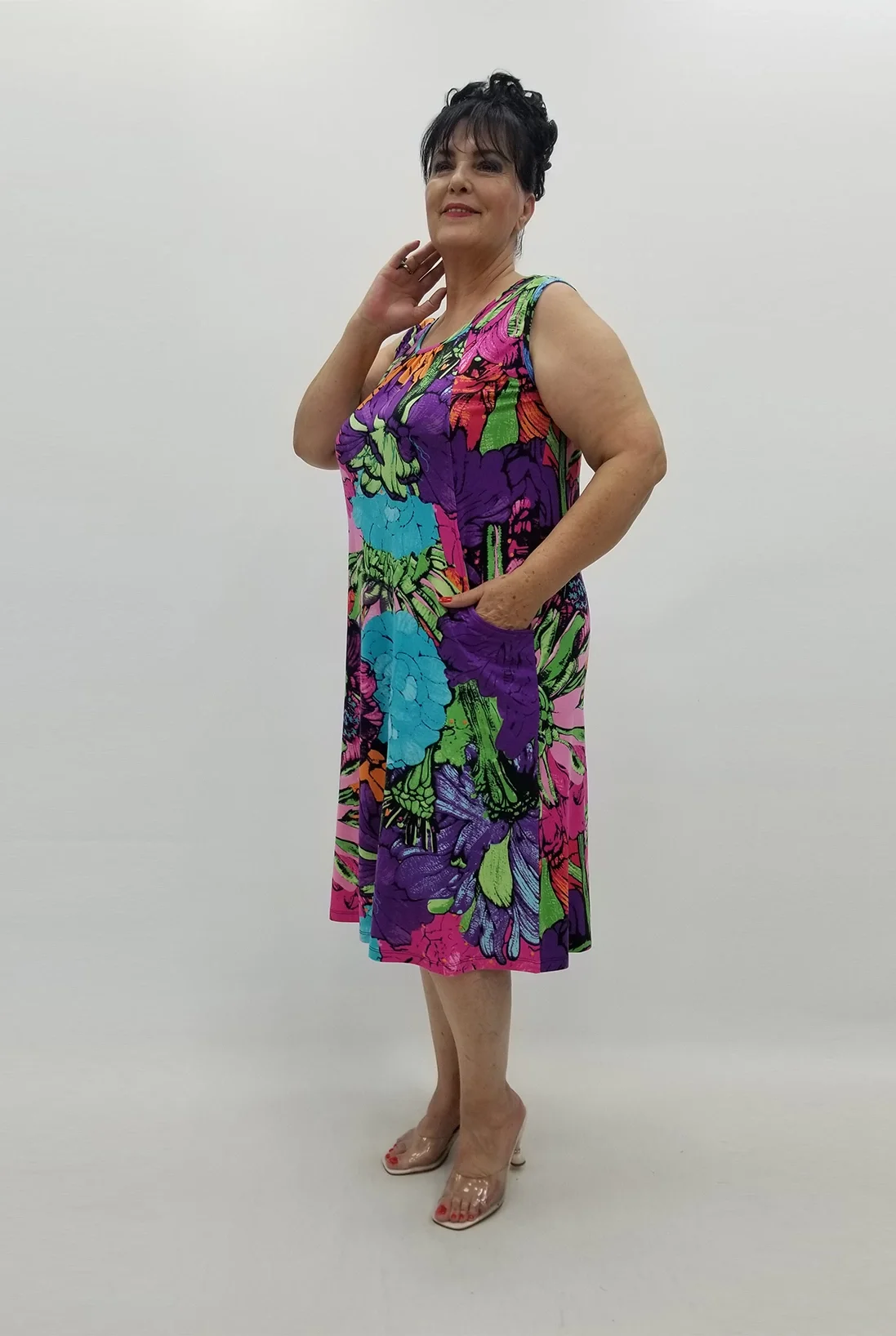 Miraggio Büyük Beden Elbise 99811 MOR