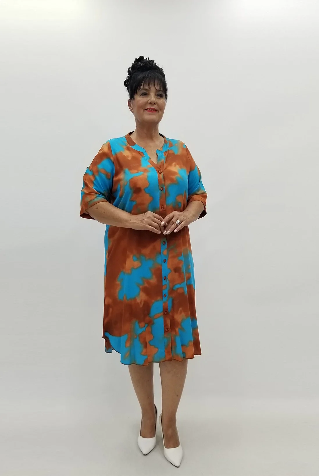 Miraggio Büyük Beden Elbise 99819 TABA