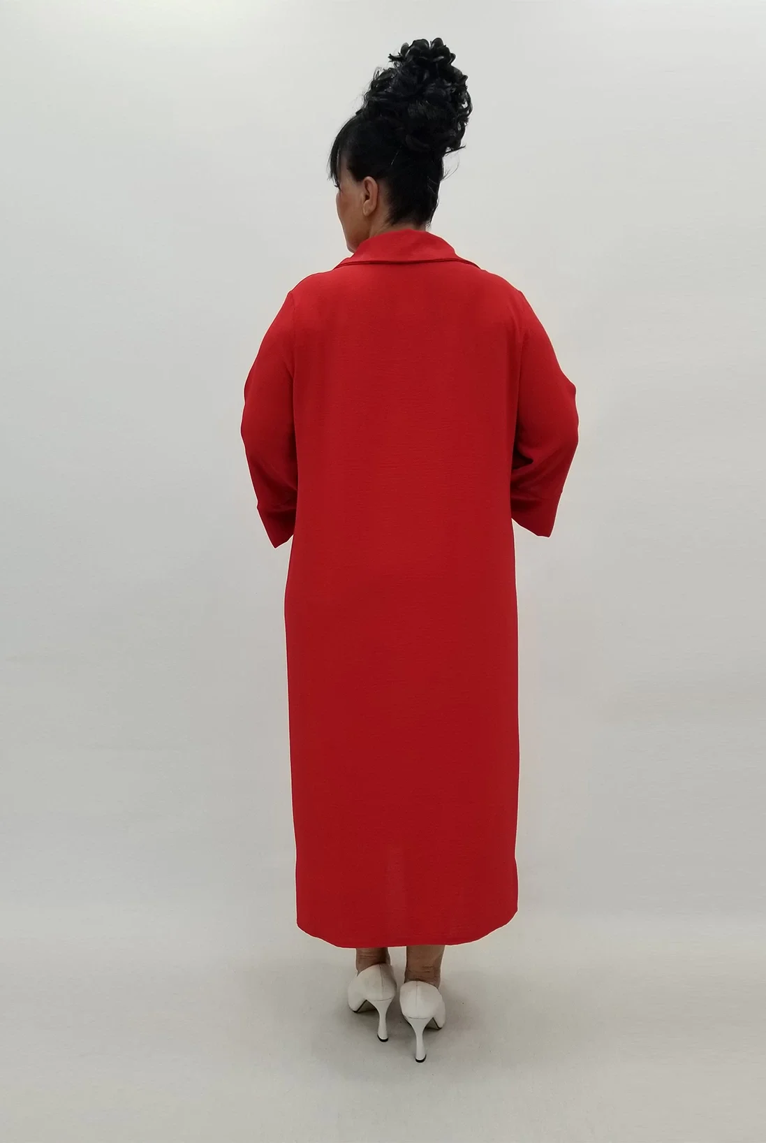 Miraggio Büyük Beden Elbise 99848 KIRMIZI