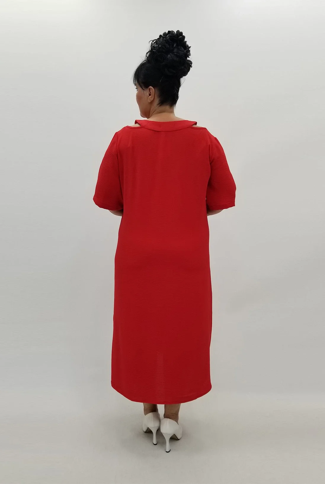 Miraggio Büyük Beden Elbise 99849 KIRMIZI