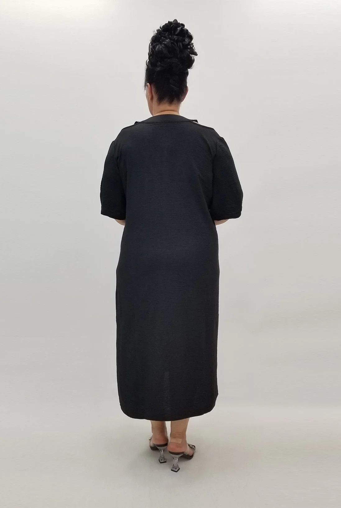 Miraggio Büyük Beden Elbise 99849 SİYAH