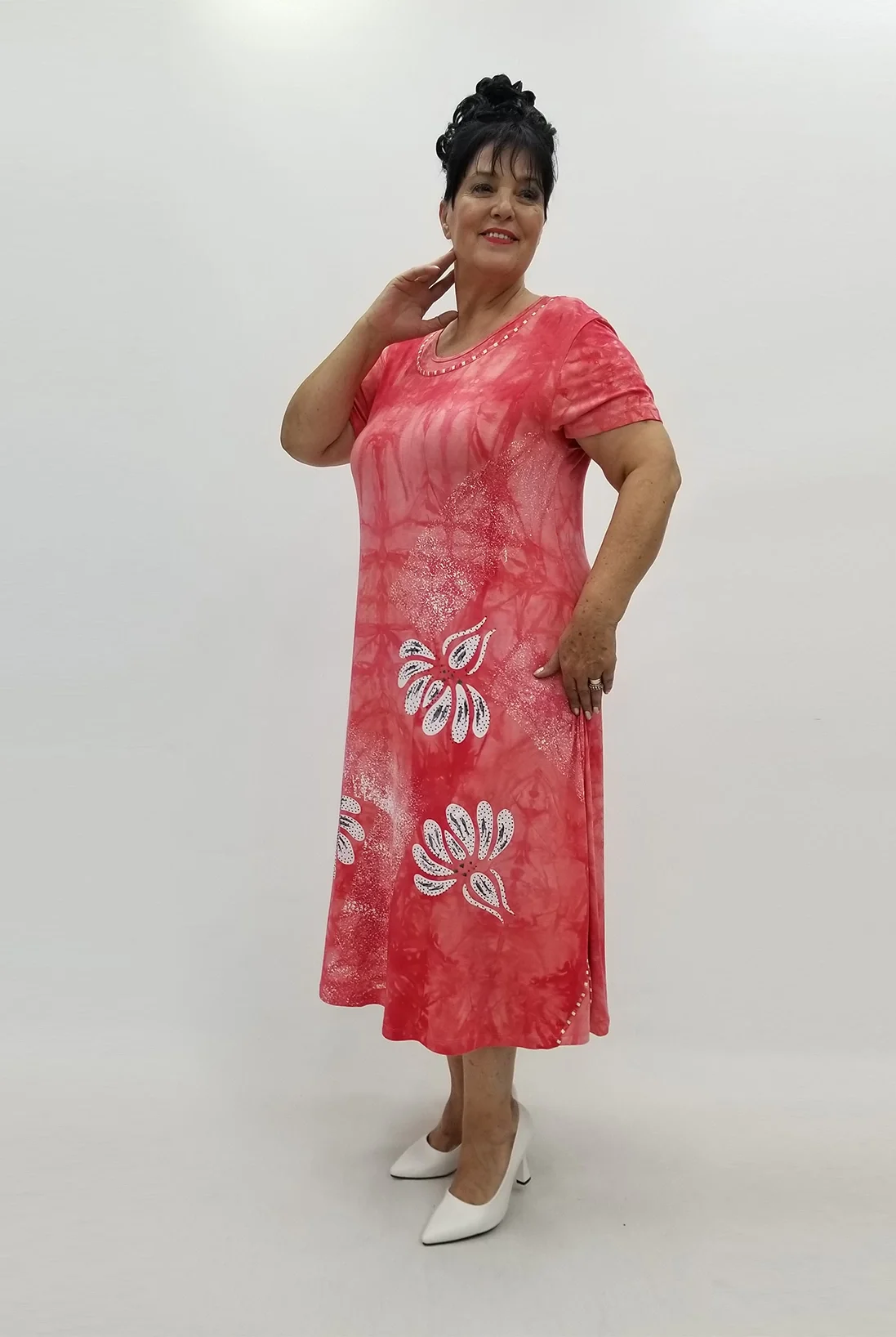 Miraggio Büyük Beden Elbise 99861 MERCAN