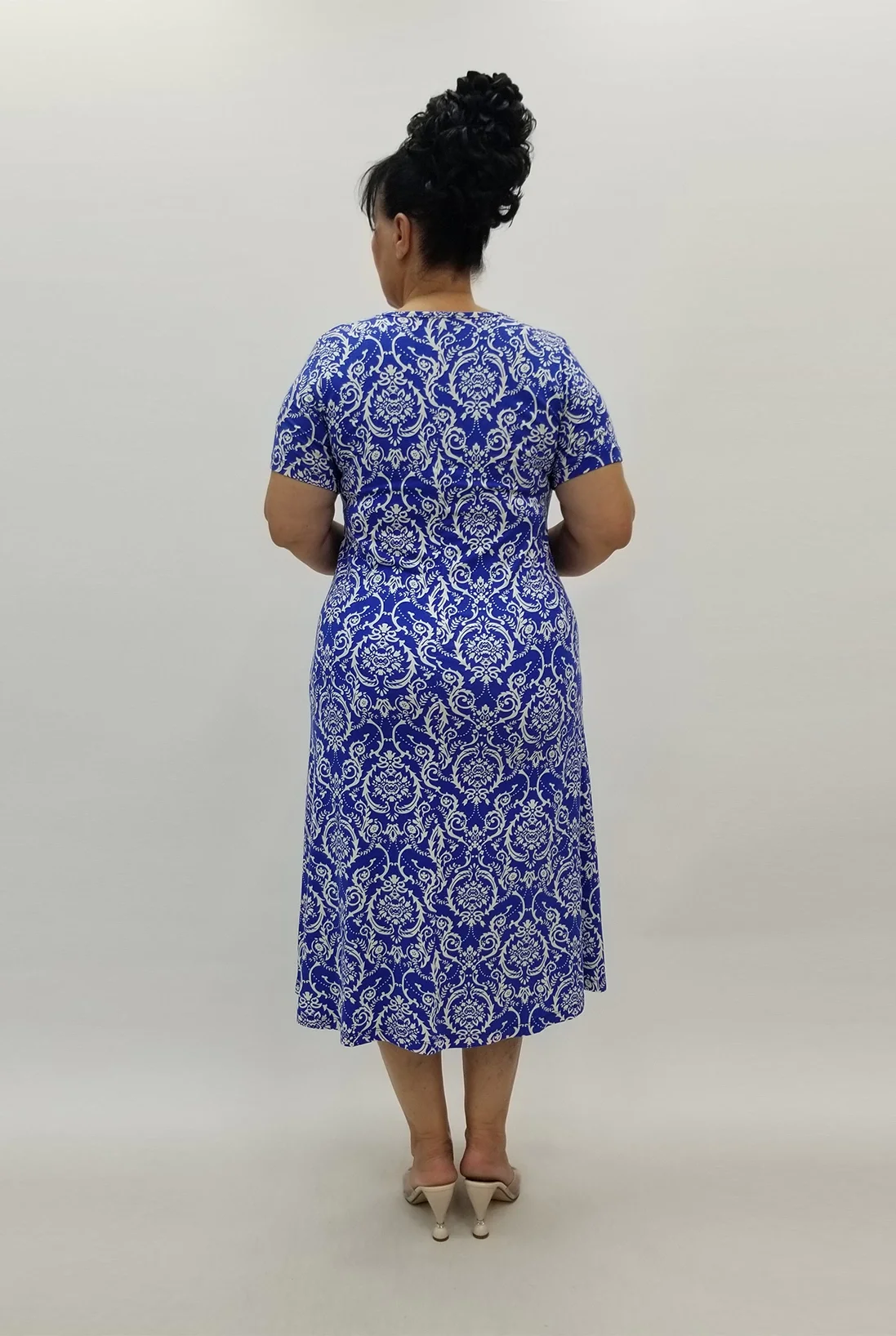 Miraggio Büyük Beden Elbise 99883 BEYAZ/SAKS