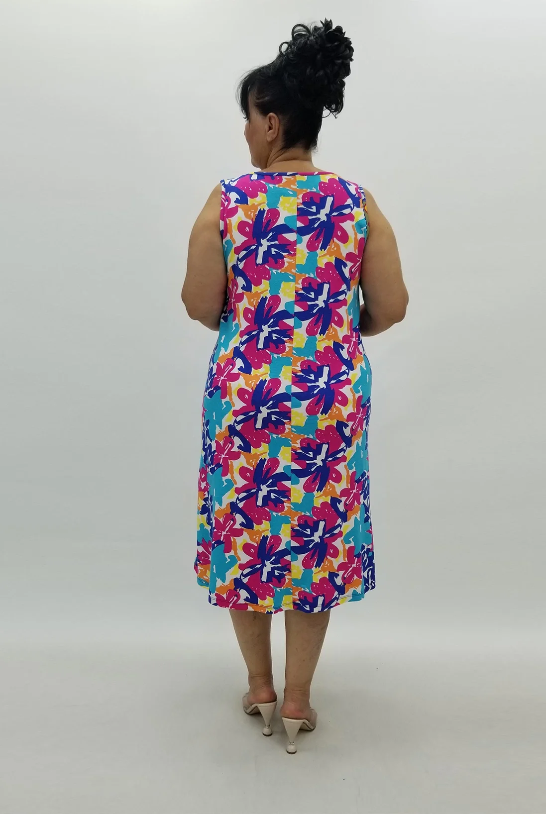 Miraggio Büyük Beden Elbise 99886 SAKS/FUŞYA