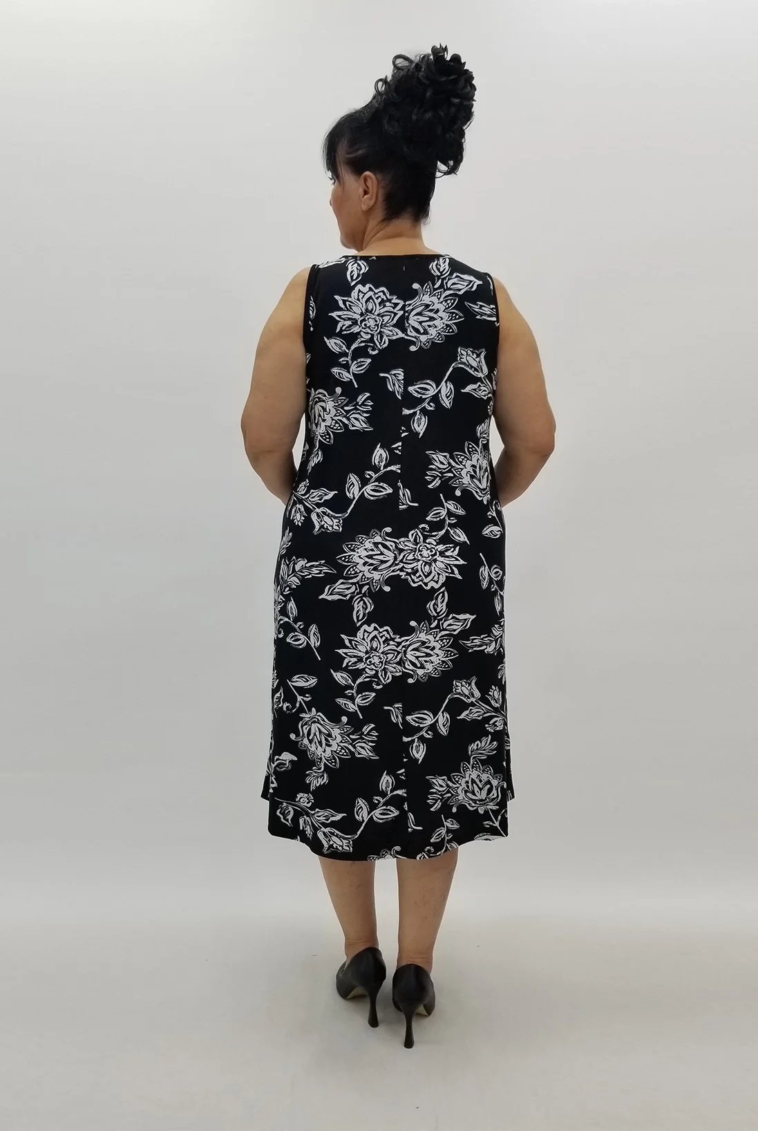 Miraggio Büyük Beden Elbise 99886 SİYAH/BEYAZ