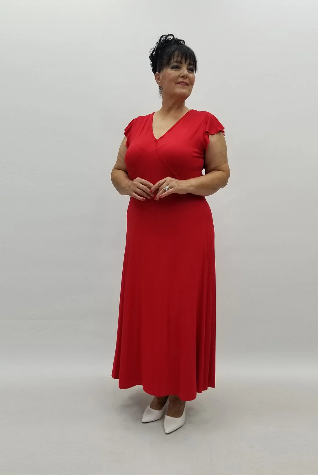 Miraggio Büyük Beden Elbise 99887 KIRMIZI