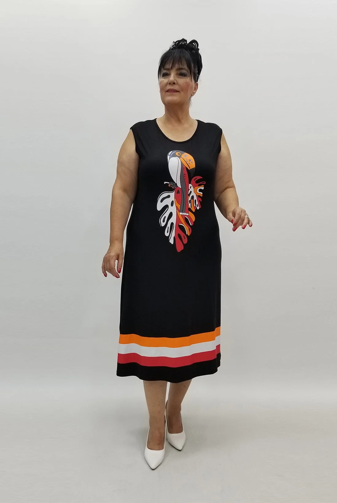 Miraggio Büyük Beden Elbise 99920 SİYAH