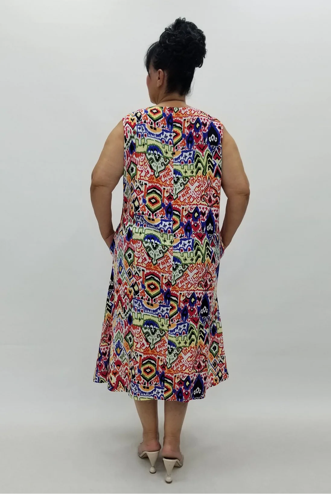 Miraggio Büyük Beden Elbise 99930 LACİ/BEYAZ