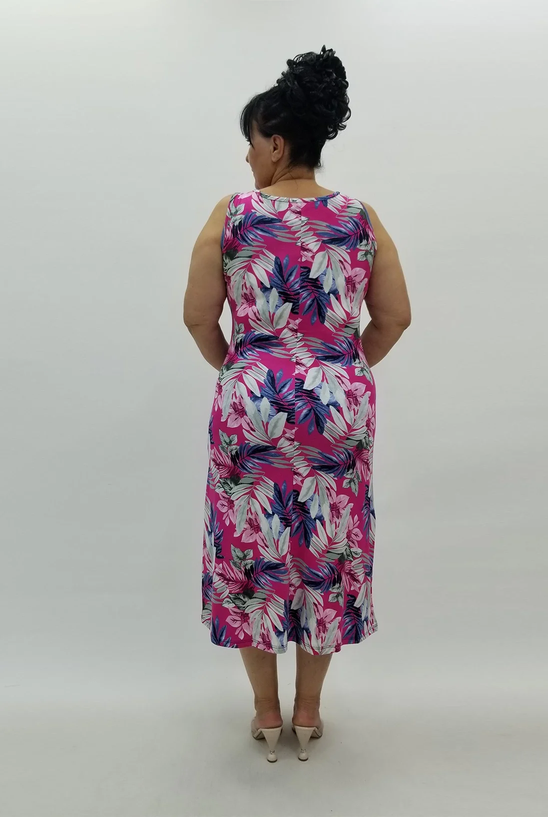 Miraggio Büyük Beden Elbise 99931 FUŞYA