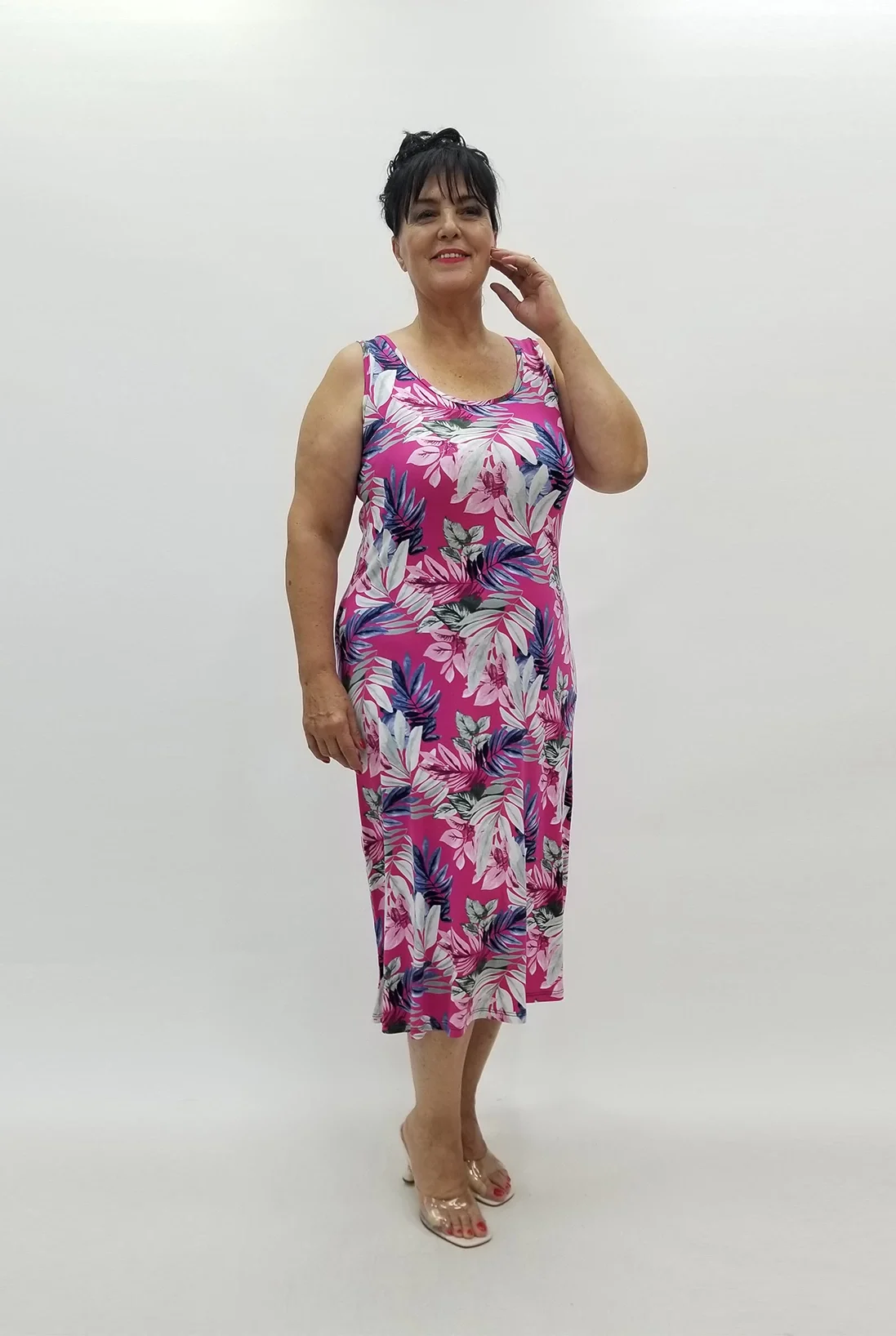 Miraggio Büyük Beden Elbise 99931 FUŞYA