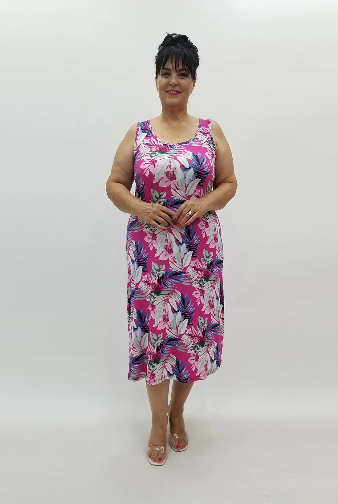 Miraggio Büyük Beden Elbise 99931 FUŞYA