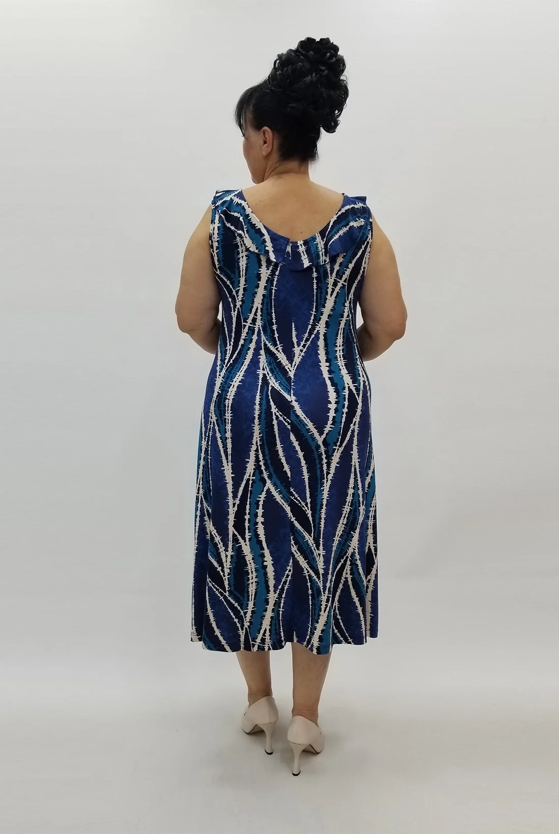 Miraggio Büyük Beden Elbise 99935 MAVİ