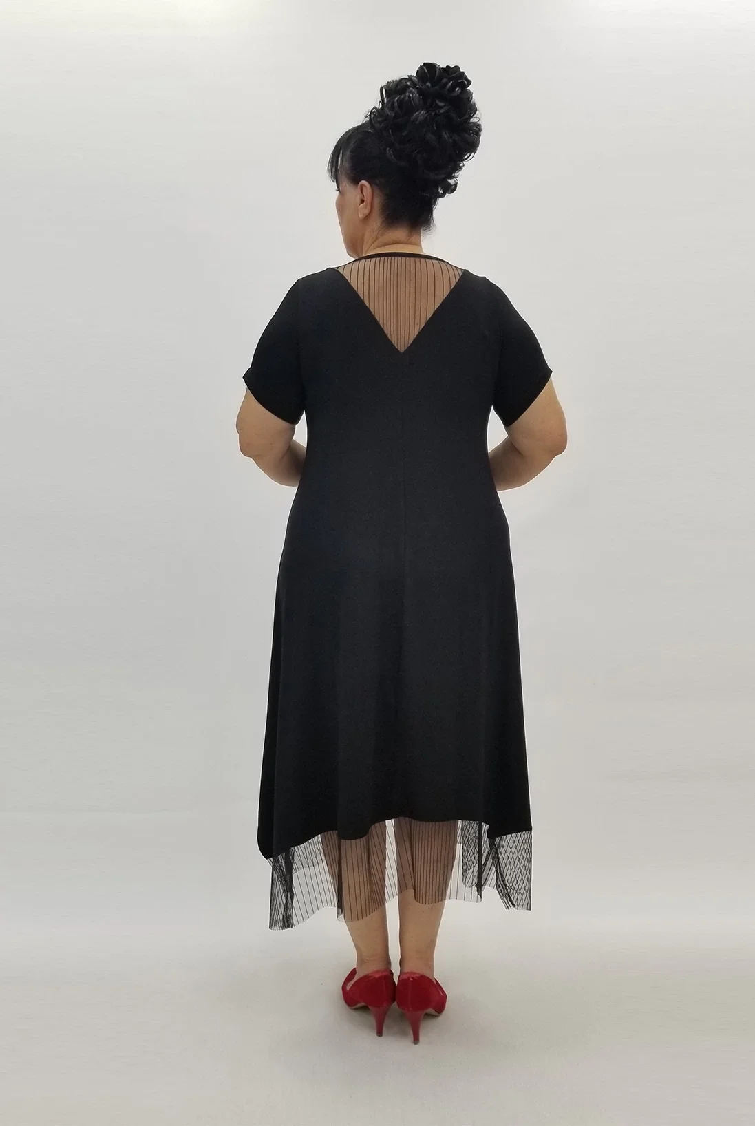 Miraggio Büyük Beden Elbise 99936 SİYAH