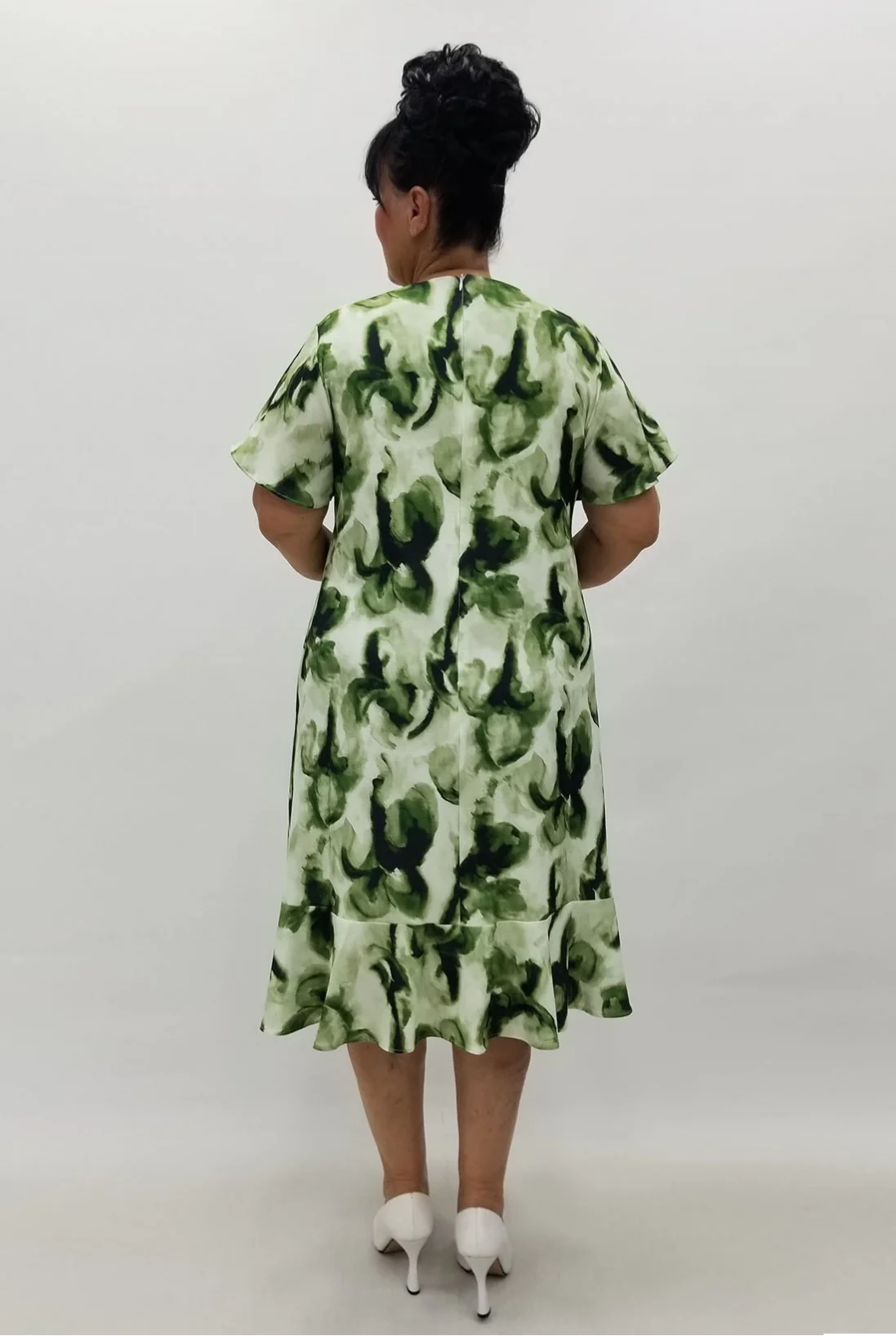 Miraggio Büyük Beden Elbise 99941 YEŞİL