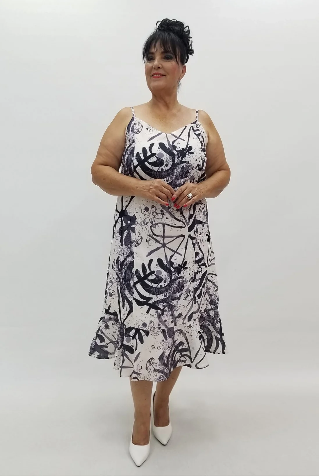 Miraggio Büyük Beden Elbise 99942 SİYAH