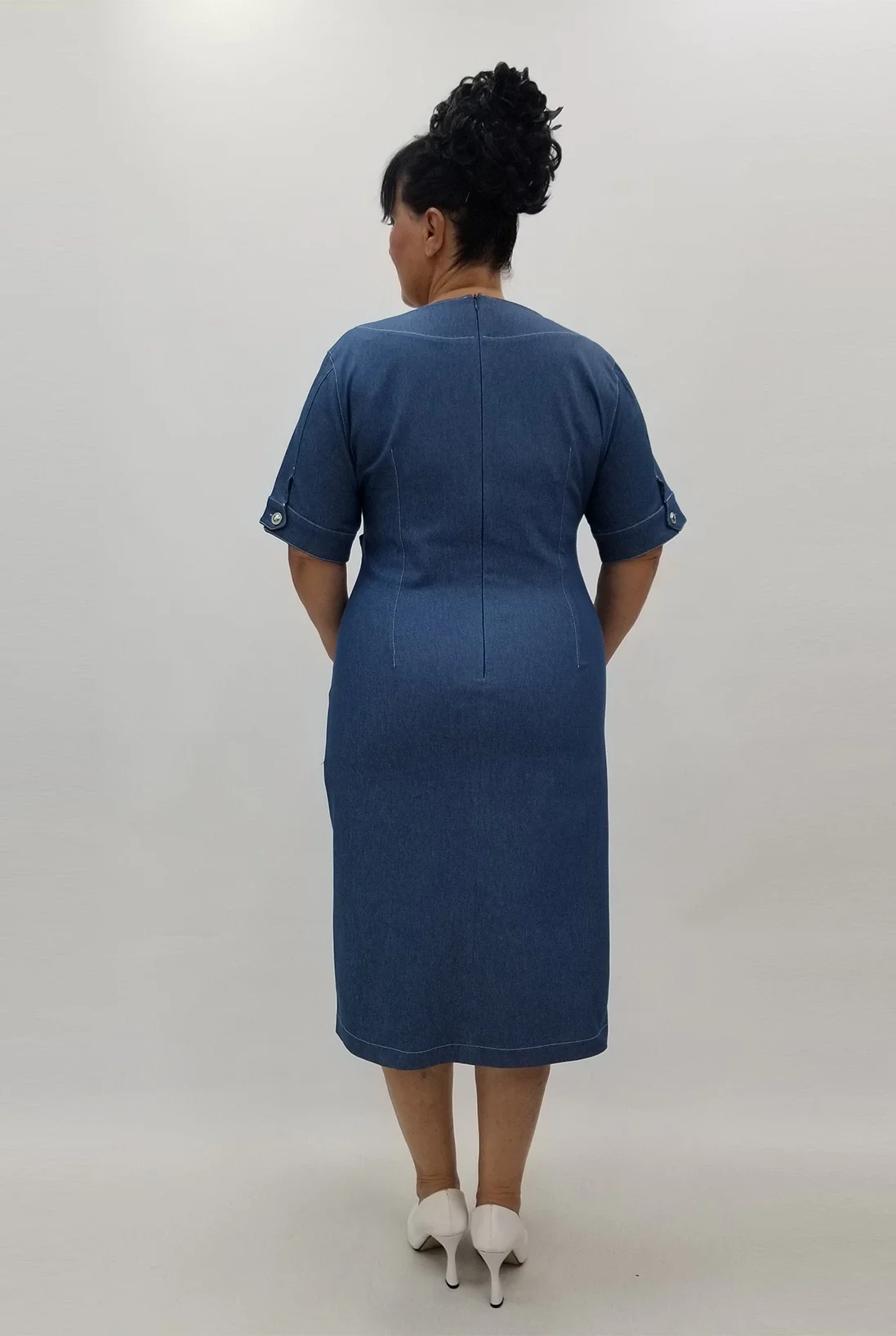 Miraggio Büyük Beden Elbise 99945 MAVİ