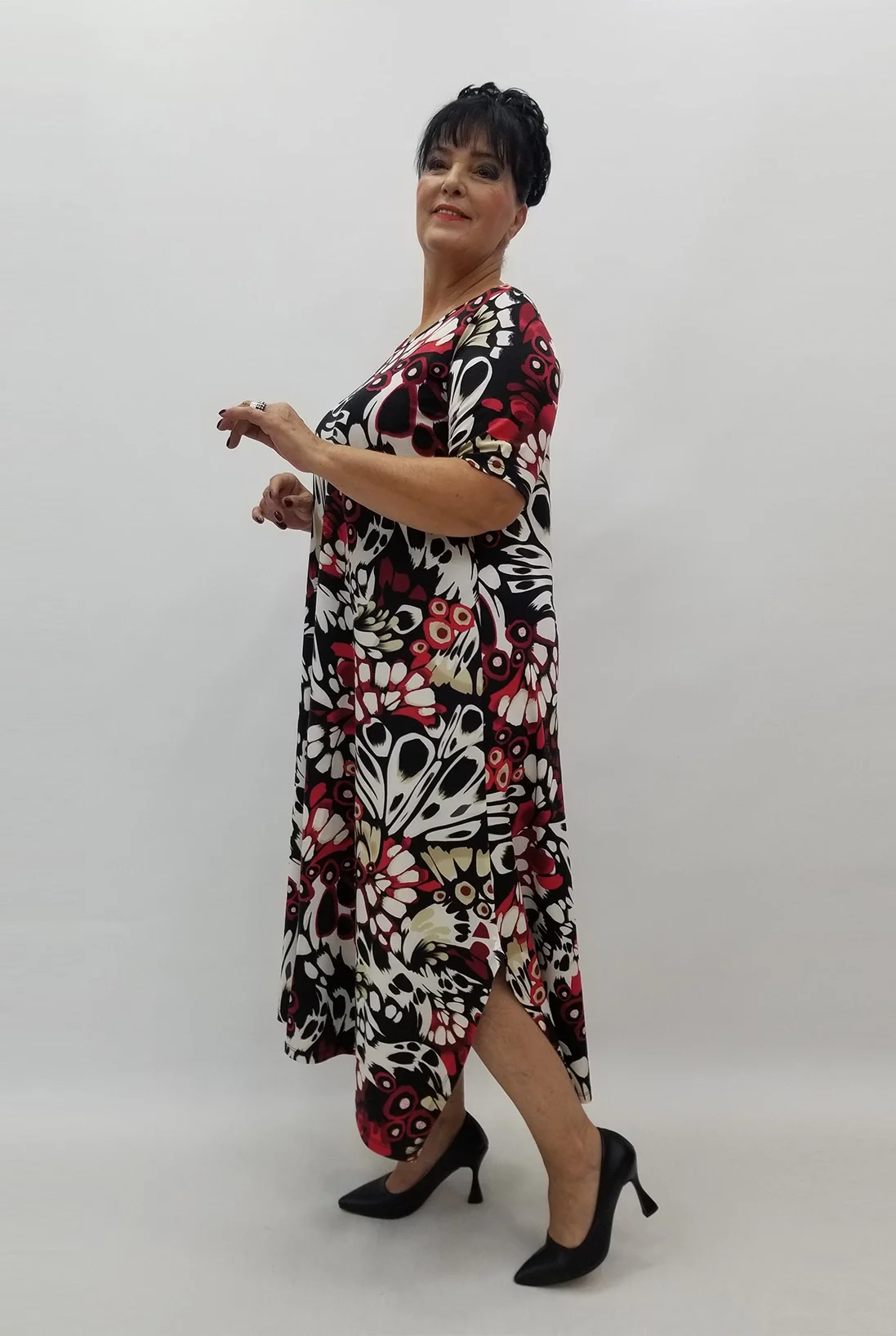 Miraggio Büyük Beden Elbise 99954 BORDO