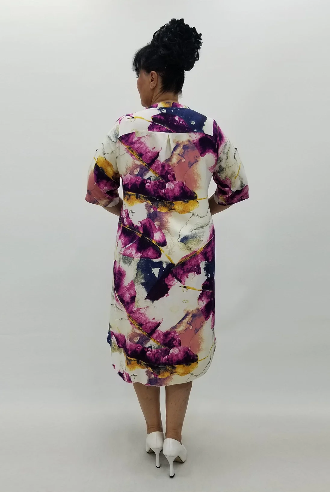 Miraggio Büyük Beden Elbise 99955 FUŞYA