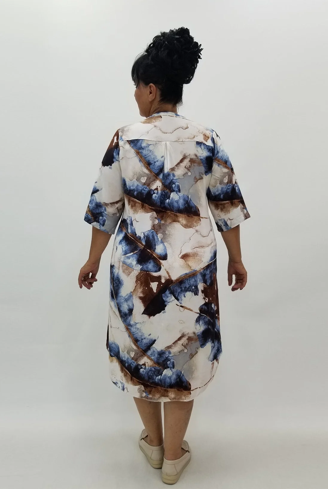 Miraggio Büyük Beden Elbise 99955 KAHVE