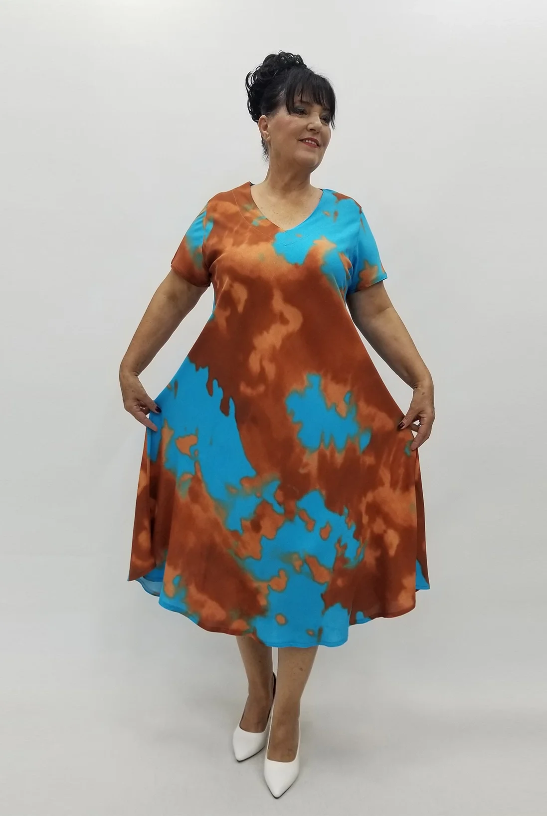 Miraggio Büyük Beden Elbise 99956 TABA