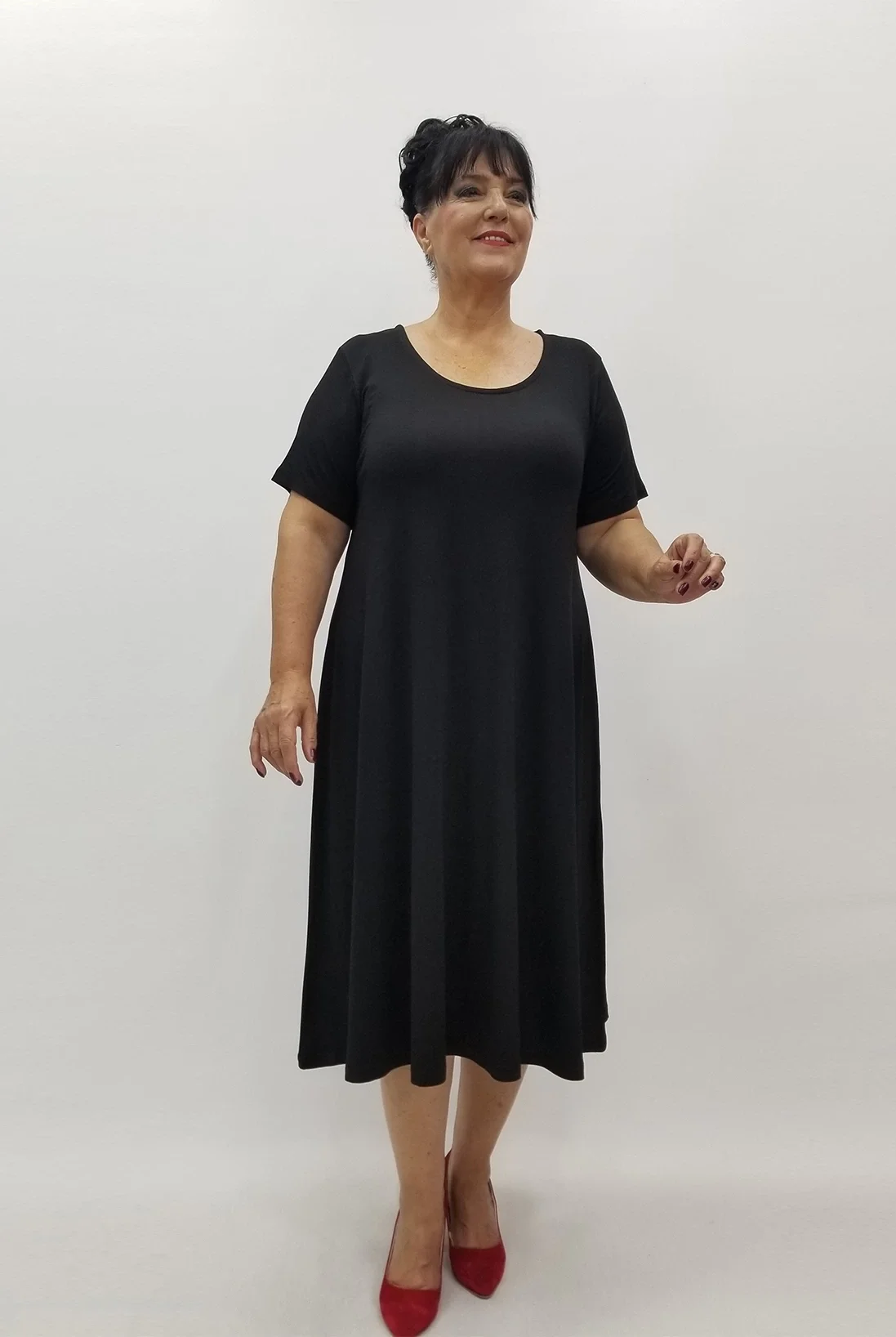 Miraggio Büyük Beden Elbise 99957 SİYAH