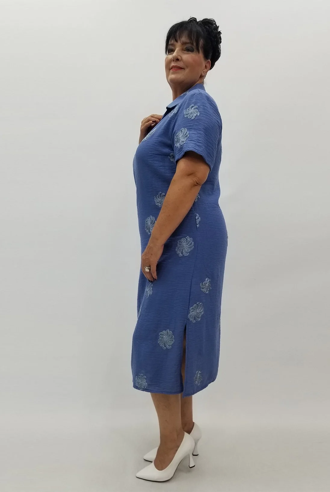 Miraggio Büyük Beden Elbise 99961 İNDİGO