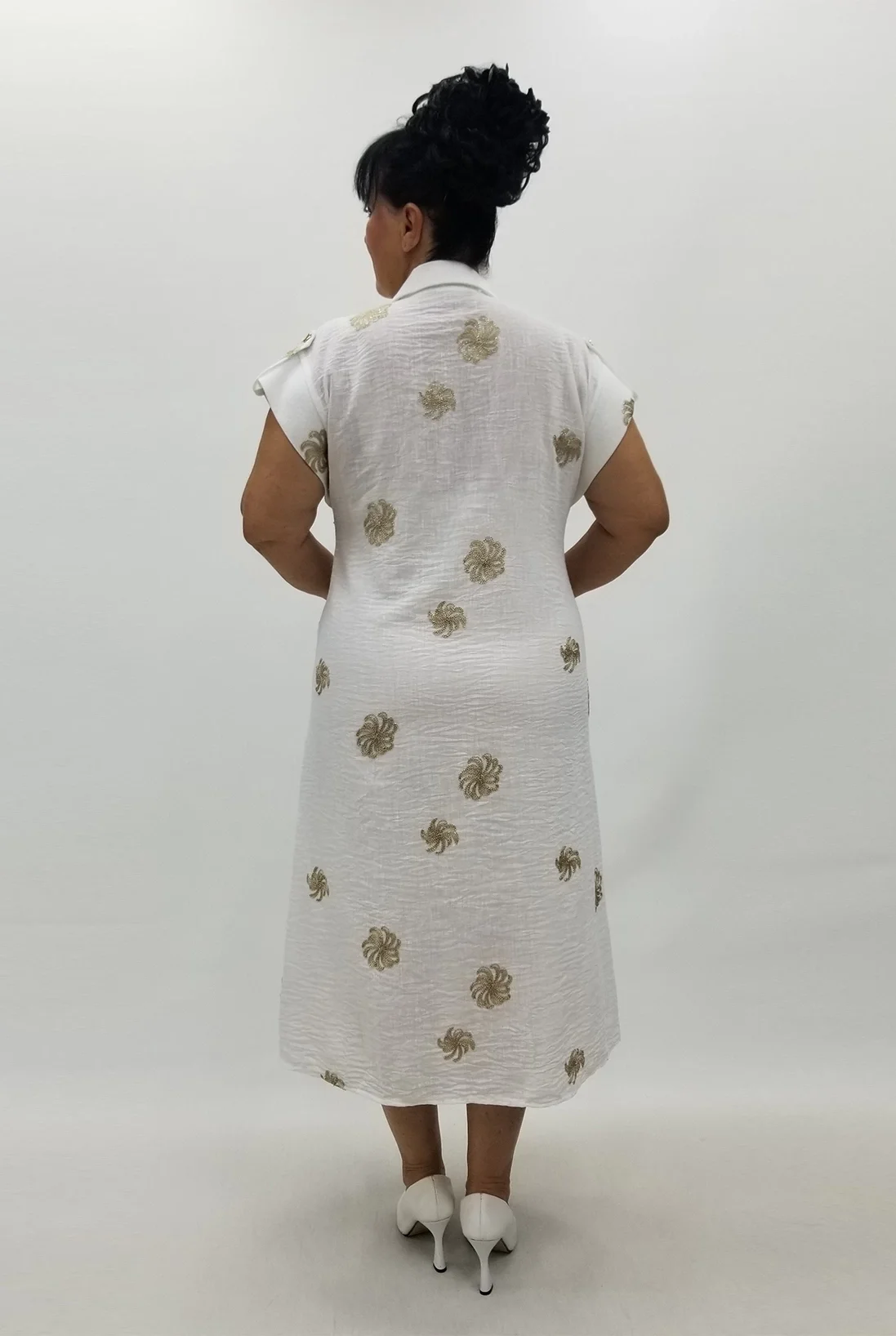 Miraggio Büyük Beden Elbise 99962 BEYAZ