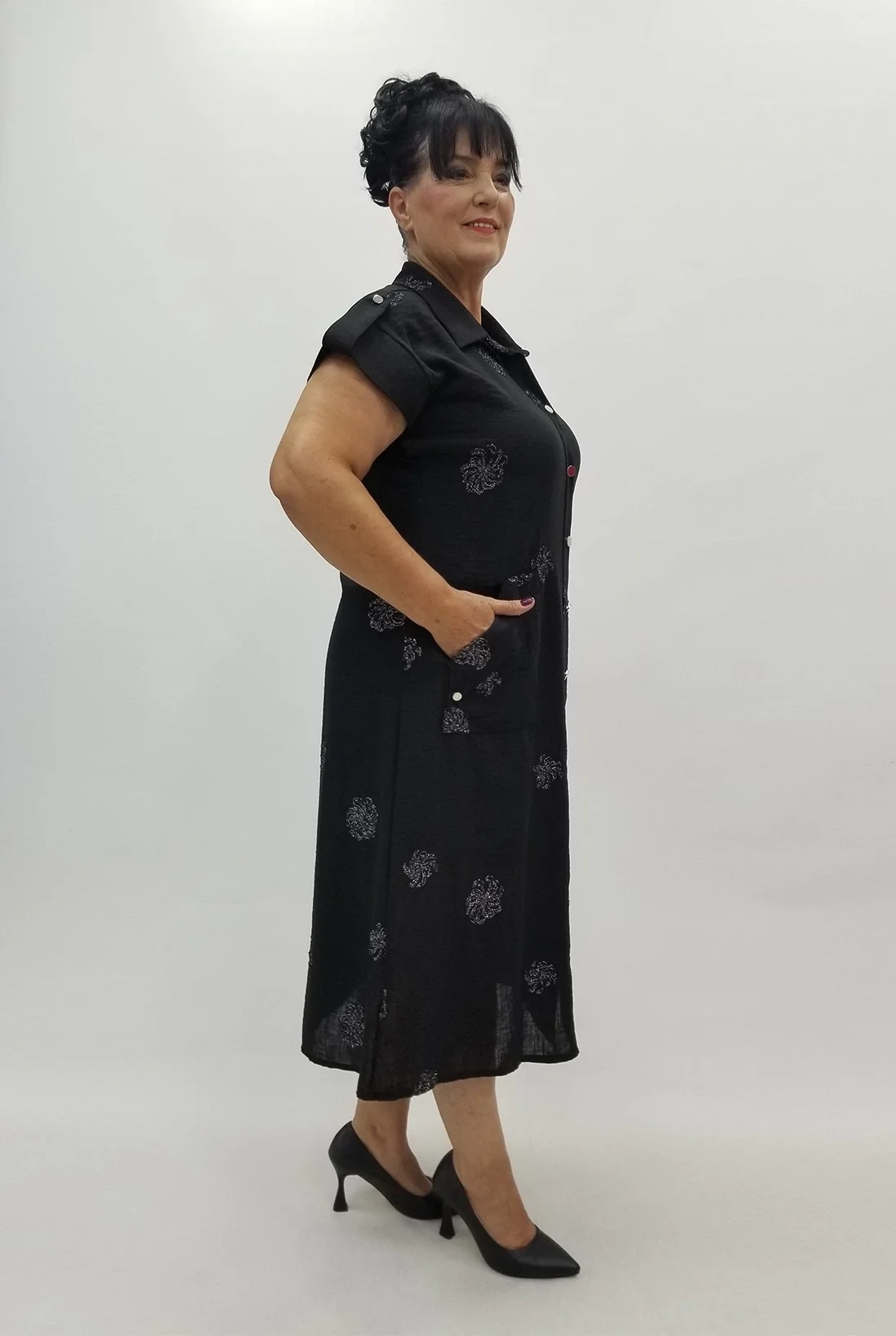 Miraggio Büyük Beden Elbise 99962 SİYAH