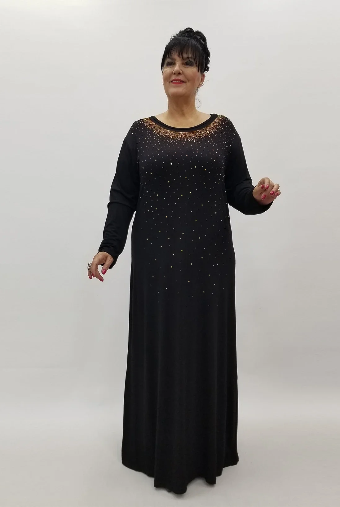 Miraggio Büyük Beden Elbise 99984 GOLD