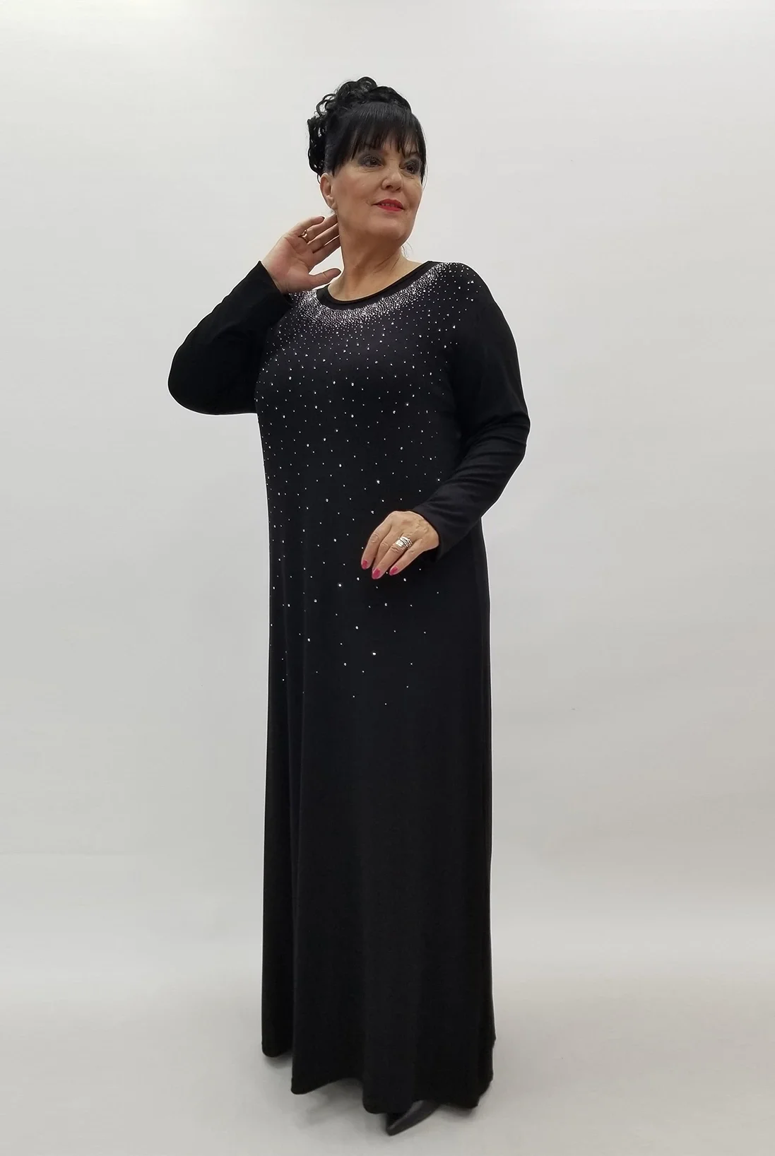 Miraggio Büyük Beden Elbise 99984 GÜMÜŞ