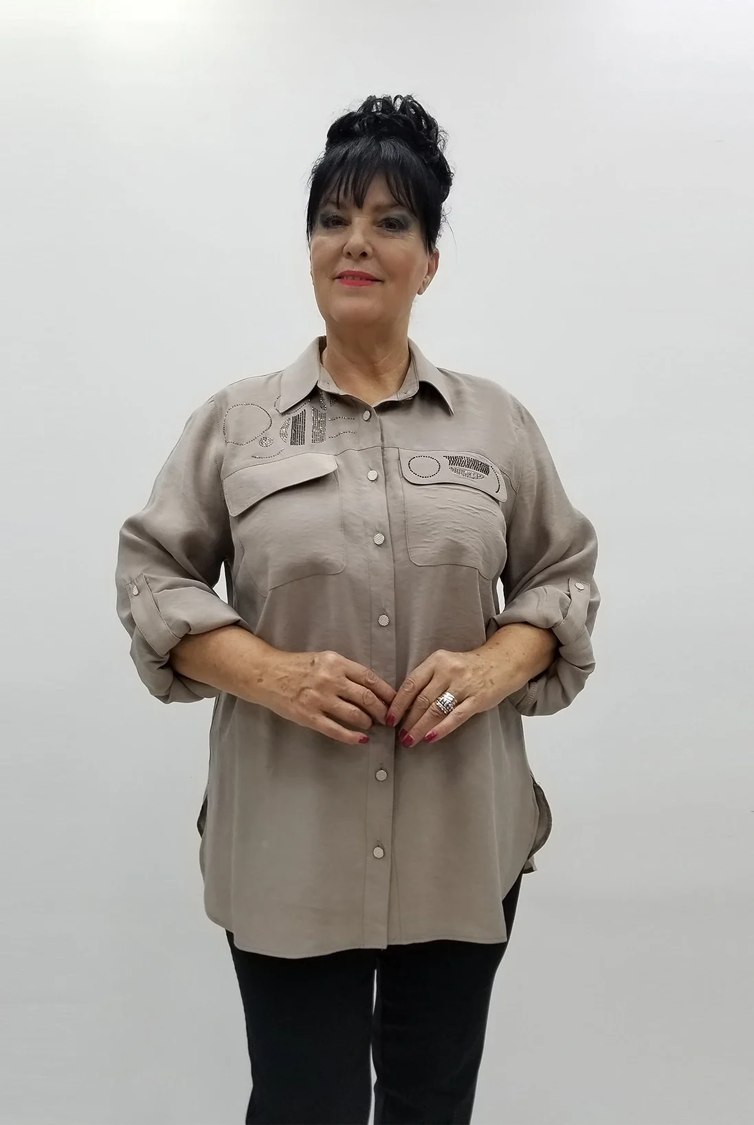 Miraggio Büyük Beden Gömlek 4025 TAŞ