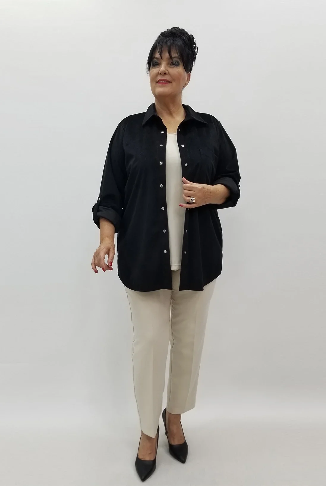 Miraggio Büyük Beden Gömlek 4074 SİYAH