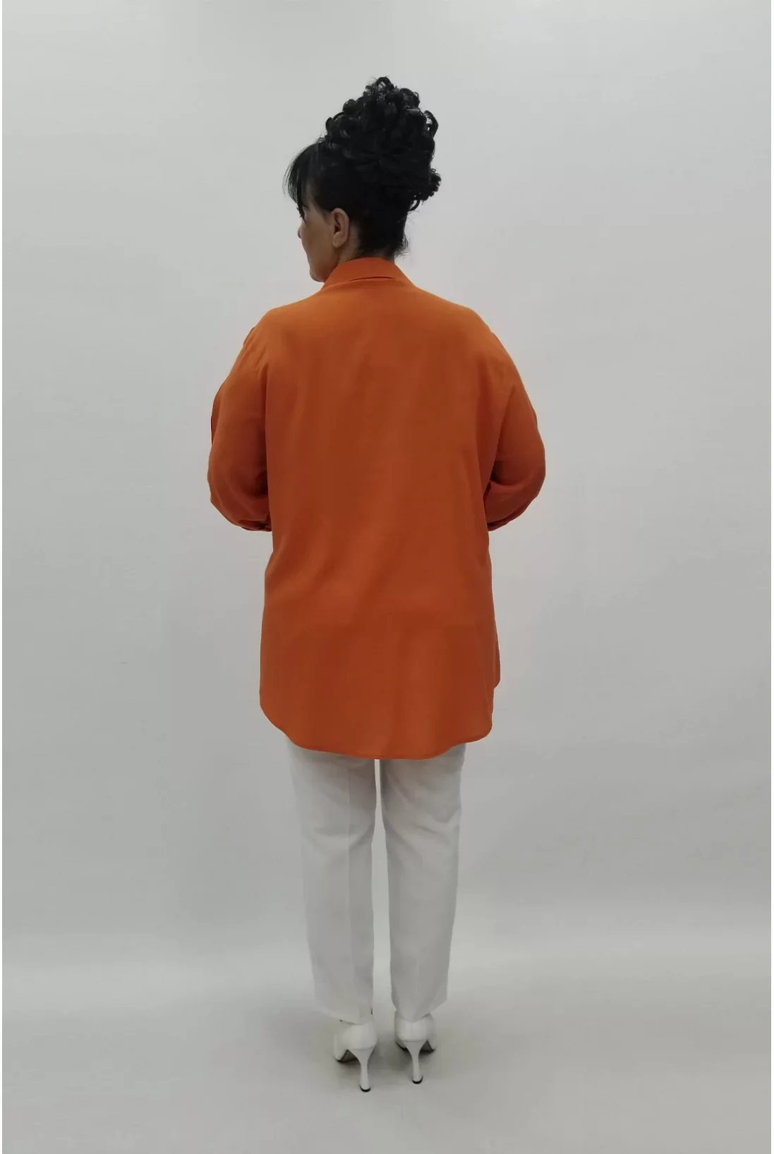 Miraggio Büyük Beden Gömlek 90242 ORANJ