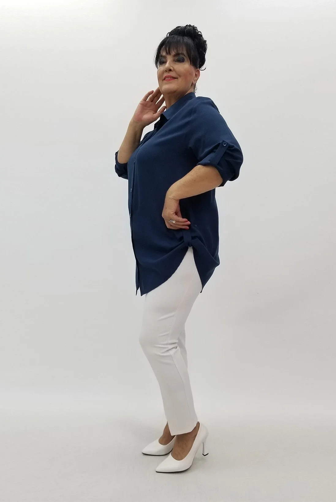 Miraggio Büyük Beden Gömlek 90242 PETROL