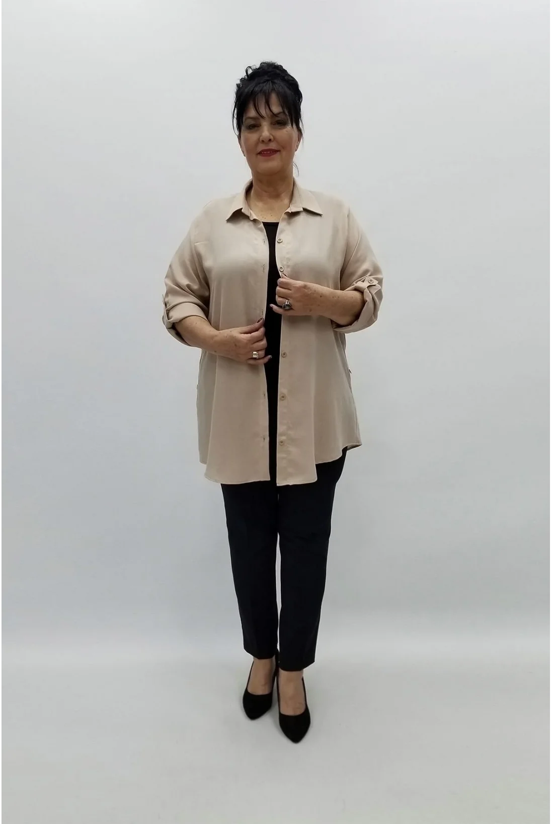 Miraggio Büyük Beden Gömlek 90242 VİZON