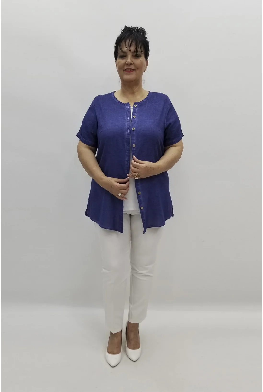 Miraggio Büyük Beden Gömlek 97665 LACİVERT