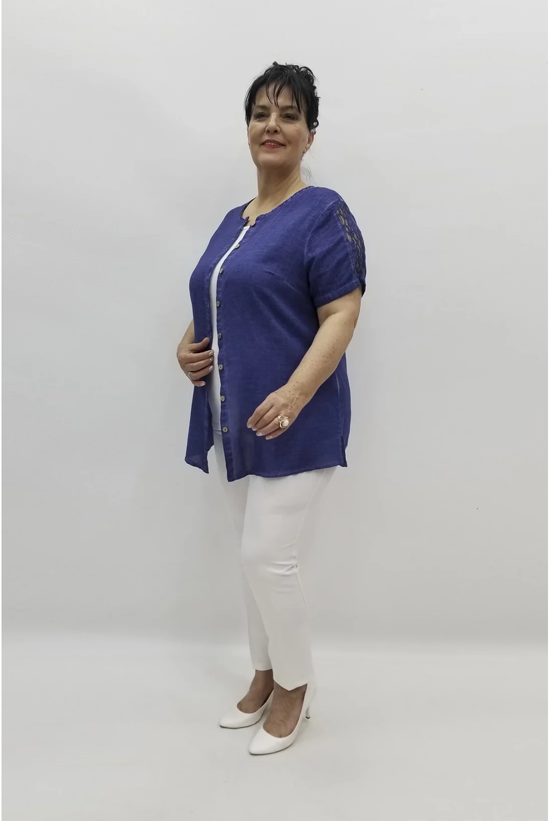 Miraggio Büyük Beden Gömlek 97665 LACİVERT