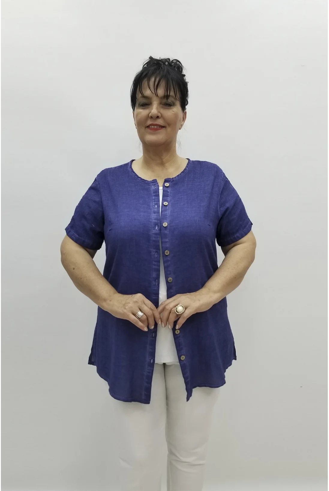 Miraggio Büyük Beden Gömlek 97665 LACİVERT