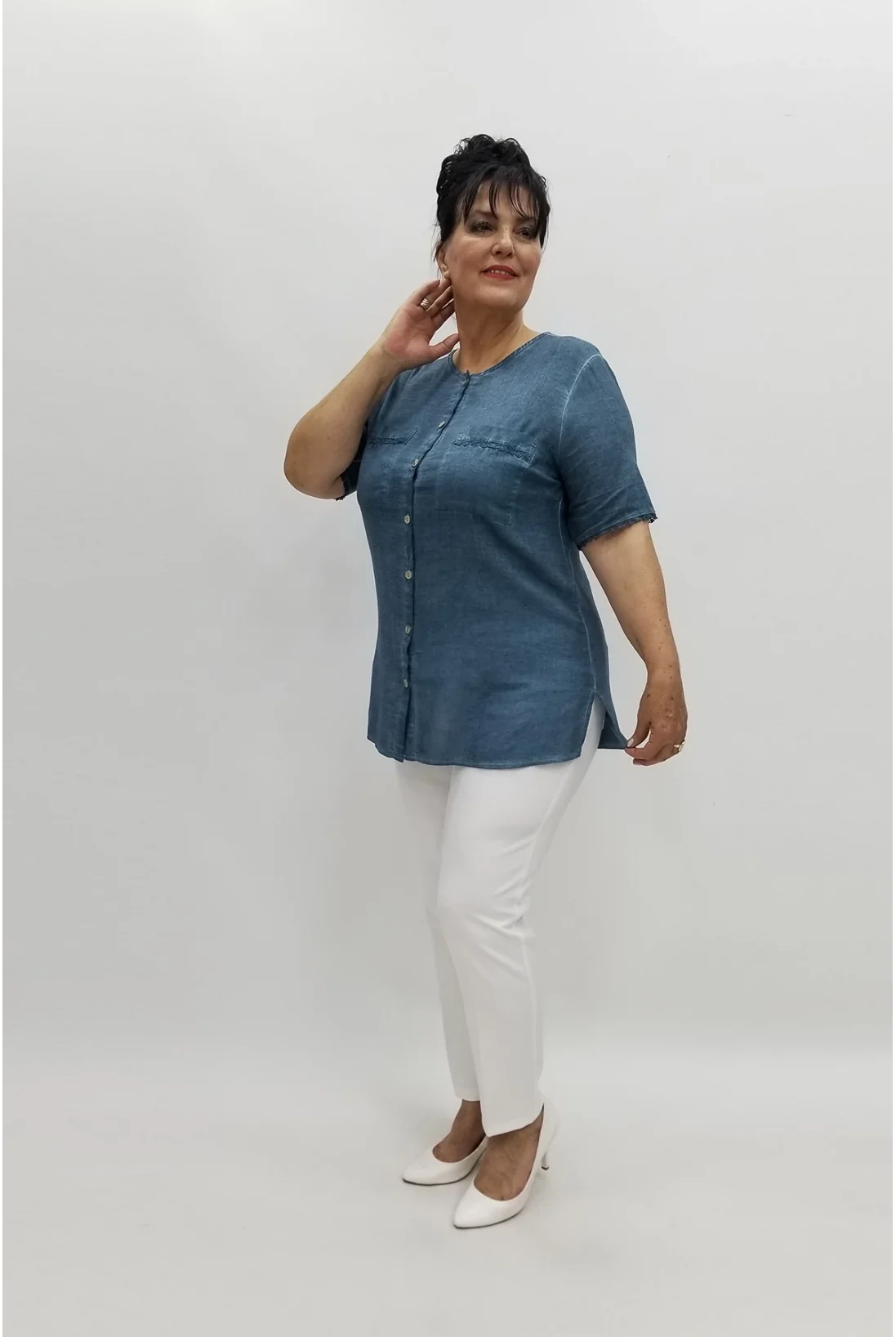 Miraggio Büyük Beden Gömlek 97767 PETROL