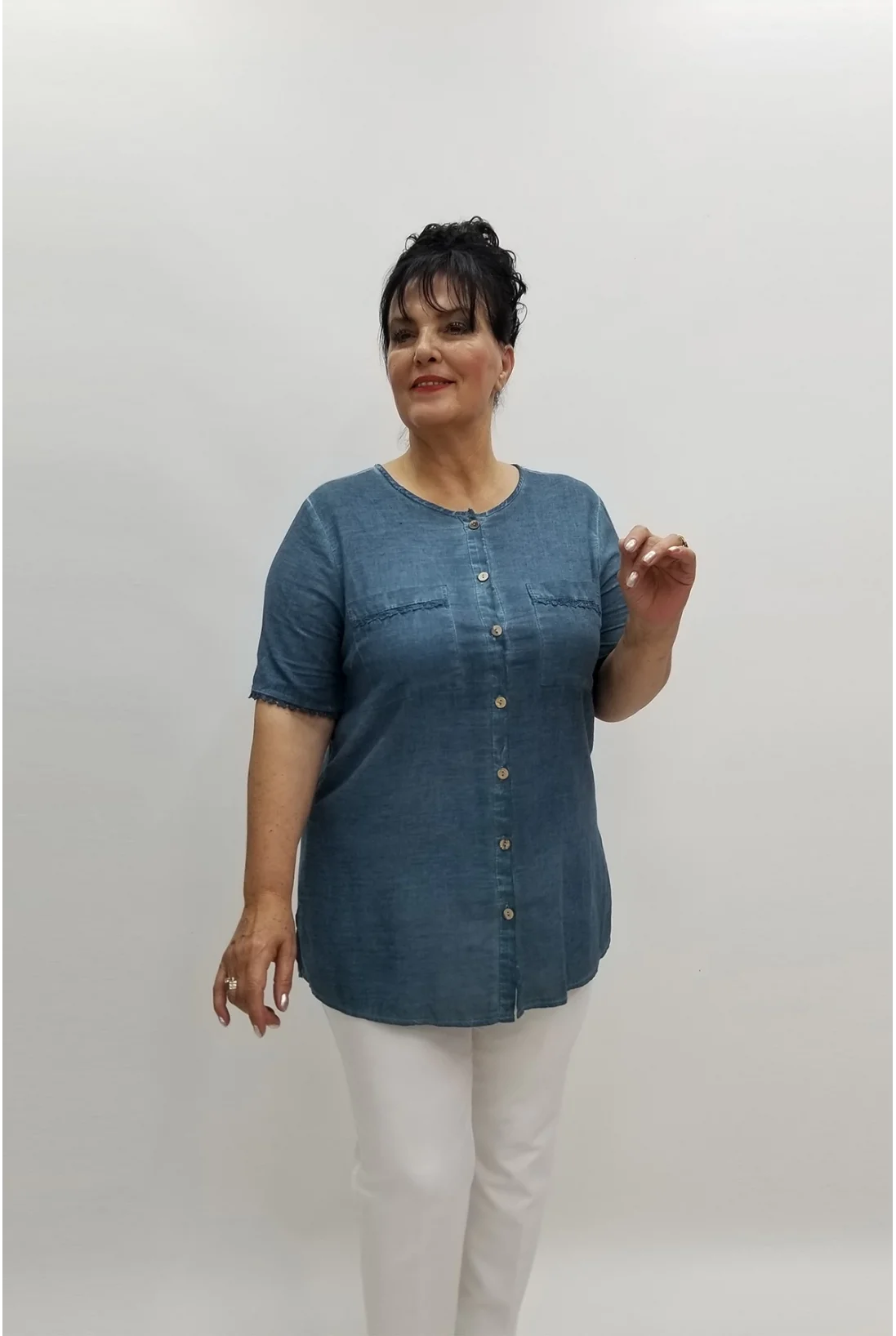 Miraggio Büyük Beden Gömlek 97767 PETROL