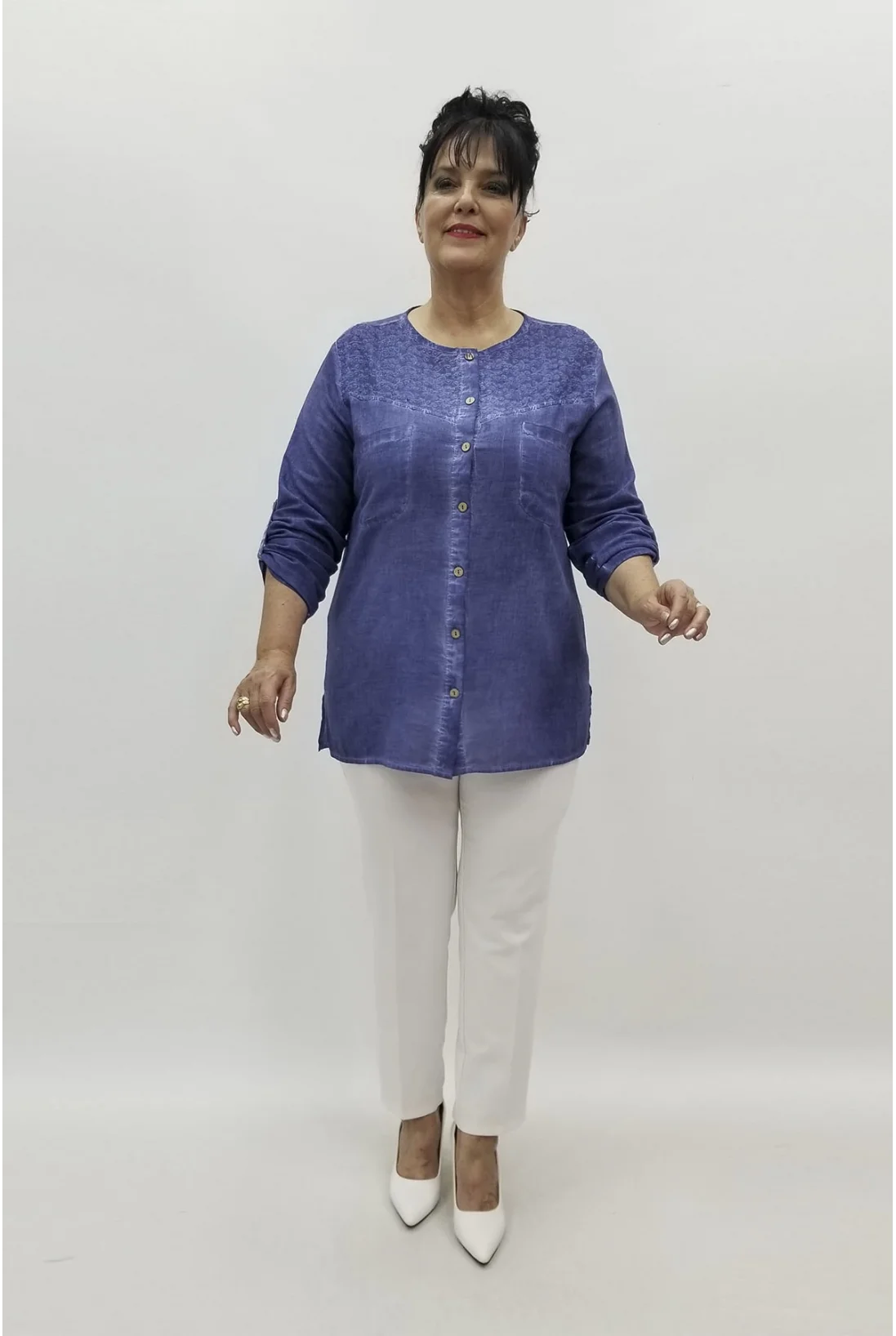 Miraggio Büyük Beden Gömlek 98761 LACİVERT